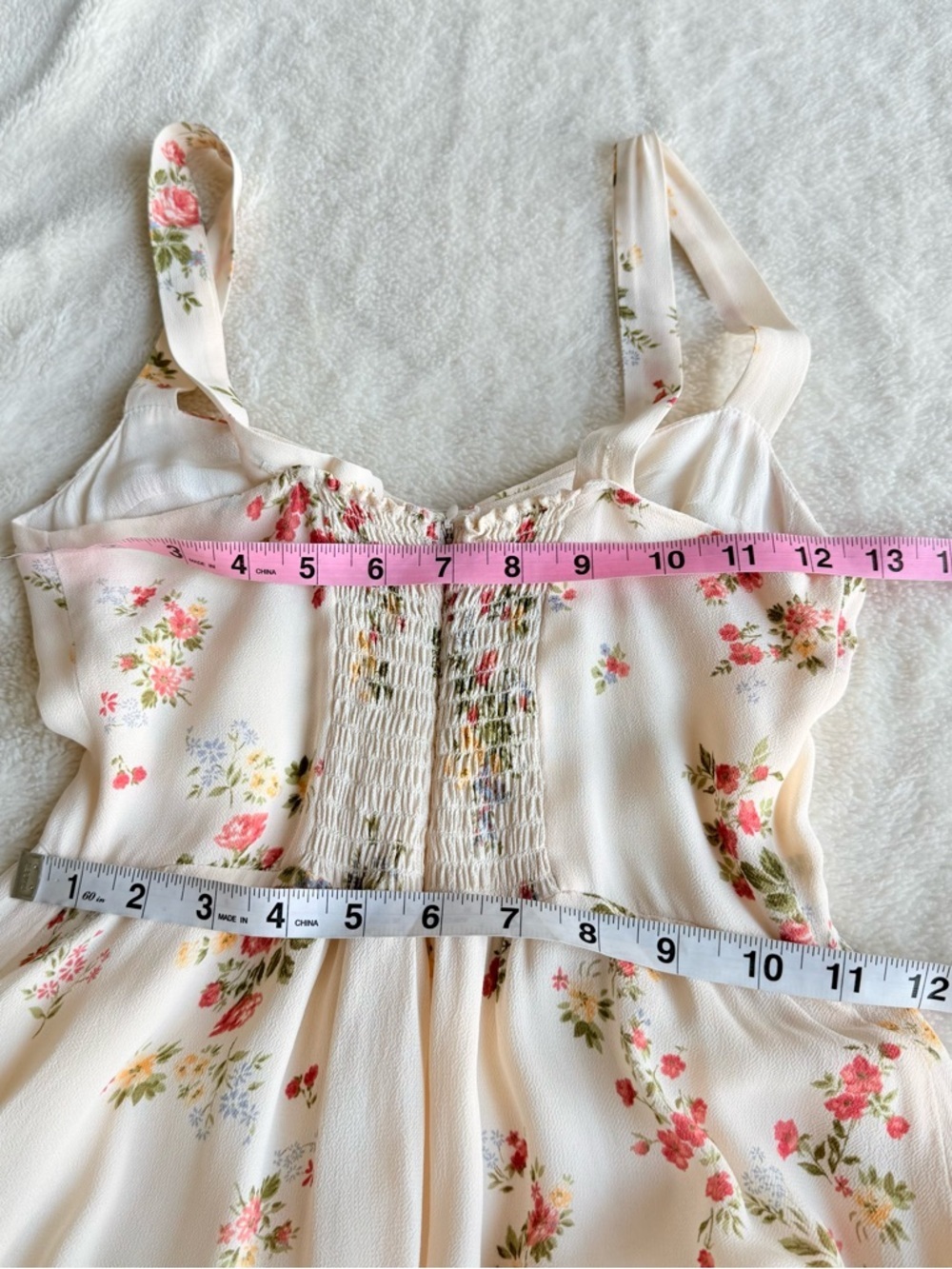 Reformation Aviva Ivory Floral Sleeveless Midi Dress XS (0) - Picture 5 of 10